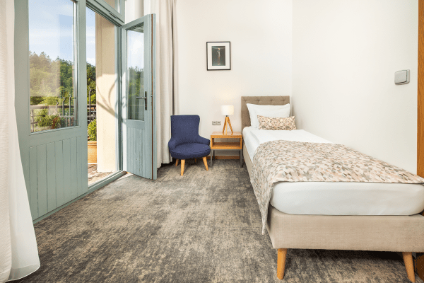 Apartmá se 2 ložnicemi a terasou